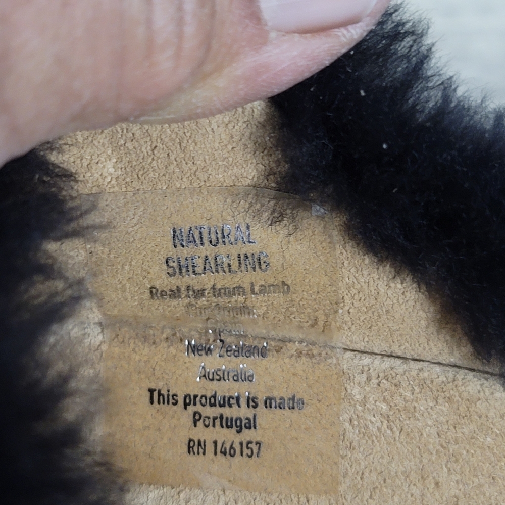 Papillio Birkenstock Fanny Teddy Wedge Mule Black Shearling Sherpa Sz 40/US Sz 9 - Picture 12 of 12
